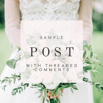 Sample Post With Threaded Comments